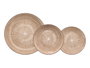Vessia Vajilla 12 pièces Rayures Marron Porcelaine Service de Table 28x28x17 cm (Set de 2)