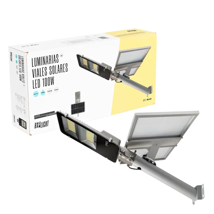 BX3 Light Farola LED solaire 100W 5000 Lm 6000K IP65 avec détecteur de mouvement BX3 Light Farola LED solaire 100W 5000 Lm 6000K IP65 avec détecteur de mouvement