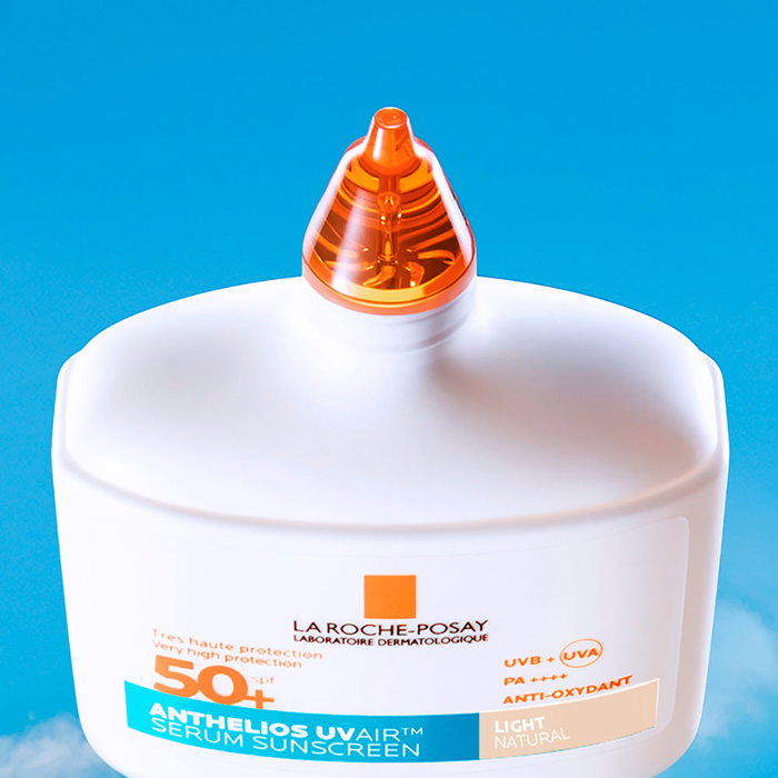La Roche-Posay Anthelios UVAIR Sérum Solaire Teinté SPF50+ 50 ml - Acide Hyaluronique, Niacinamide, Hydratation 24h, Teint Unifié, Tous Types de Peau