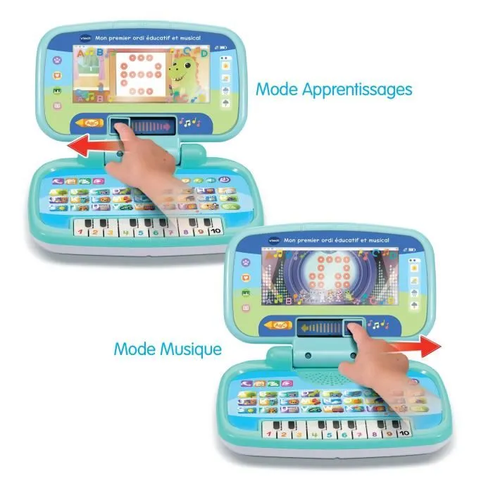 Vtech Baby Mon Premier Ordi Éducatif et Musical - Ordinateur enfant 2 en 1 avec piano (10 touches) et 7 activités pour 2 à 5 ans