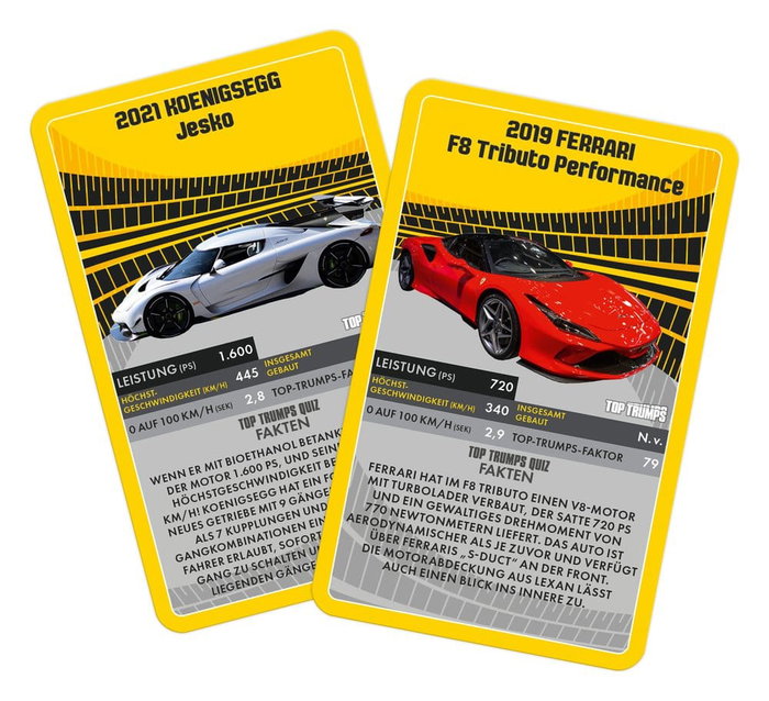 Winning Moves Super Cars jeu de cartes Top Trumps - Allemand