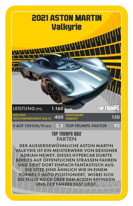 Winning Moves Super Cars jeu de cartes Top Trumps - Allemand