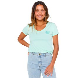 T-shirt à manches courtes femme Rip Curl Heart V Neck Tee Bleu ciel 5-6 Ans