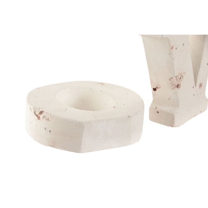 Figurine Décorative Home ESPRIT Rose clair 42.5 X 3.5 X 12 CM 42,5 X 3,5 X 11 CM (2 Unités)