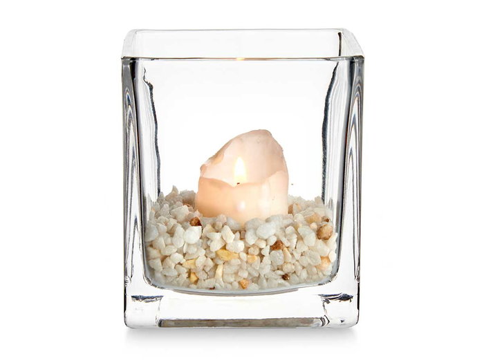 GIFTDECOR Porte-bougie en Cristal 10x10