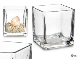 GIFTDECOR Porte-bougie en Cristal 10x10