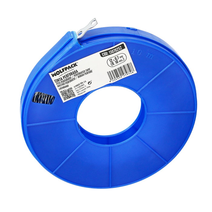 WOLFPACK LINEA PROFESIONAL Cinta Perforada 12 mm (Rouleau 10 mètres) extra_attributes.tipo_iva: 1, extra_attributes.udscaja: 10.0, extra_attributes.udspale: 0.0, extra_attributes.portes: 4.0, extra_attributes.numero_vids: 0, extra_attributes.tiponvs: N, extra_attributes.volumen_cm3: 768, extra_attributes.udscajagrande: 10.0, extra_attributes.numero_imgs: 5, extra_attributes.udsproxrecepcion: 100, extra_attributes.unidadmedida: UNID
