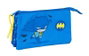 Safta Portatodo triple Batman preescolar, boîte de rangement triple compartiments, 22 x 12 x 3 cm, pour enfants à partir de 3 ans