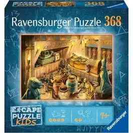 Ravensburger Escape Puzzle Kids, puzzle escape game éducatif 368 pièces sur l'Égypte ancienne, pour enfants dès 9 ans