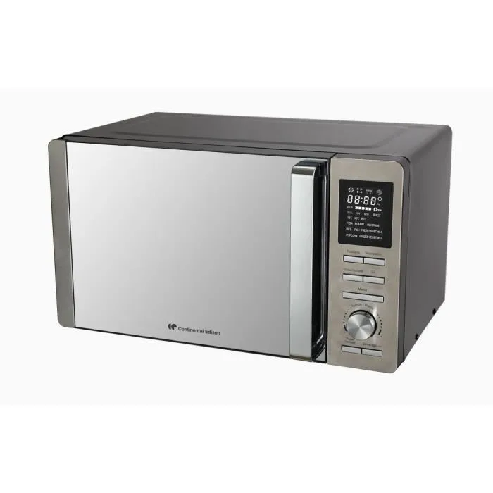 Continental Edison CEMO25SG13S3 Micro-ondes combiné 25 L Porte miroir 1400 W avec grill et convection