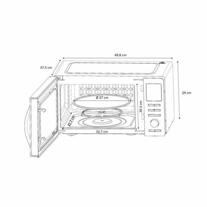 Continental Edison CEMO25SG13S3 Micro-ondes combiné 25 L Argent Continental Edison CEMO25SG13S3 Micro-ondes combiné 25 L Argent