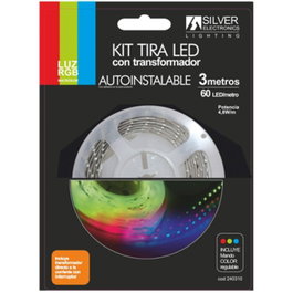 Silver Electronics Kit Bande LED RGB 3m 540lm 7.2W/m SMD5050 12V IP20