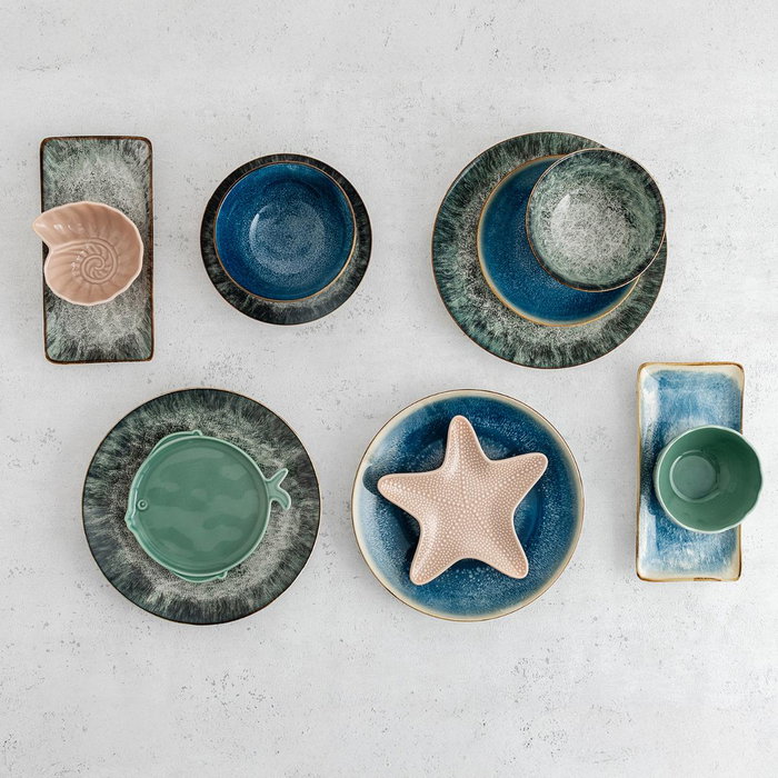 Plato Porcelana Aura Stela Bidasoa 19x18x2 cm (6 Unidades)