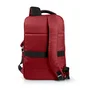 Port Designs Sac à Dos Torino II pour Ordinateur Portable 15.6/16 Pouces, 15L, Compartiment pour PC et Tablette, Base Imperméable, Sangle Trolley - Rouge