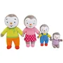 Jemini Coffret de 4 Peluches T'Choupi - Famille (T'Choupi, Fanni, Malola, Toine) - Peluches d'environ 19 cm - Jouet d'imagination pour enfants