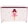Fun House Coffre à jouets en bois Danseuse Ballerine - H.40 x L.58 x P.36 cm, MDF, à partir de 36 mois