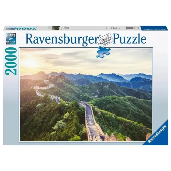 Ravensburger - Puzzle 2000 pièces 17114 - La Grande Muraille de Chine au lever de soleil - Évasion - Pour adultes et enfants à partir de 14 ans