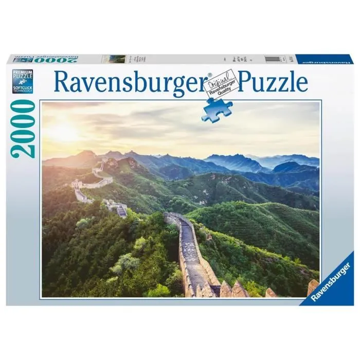Ravensburger - Puzzle 2000 pièces 17114 - La Grande Muraille de Chine au lever de soleil - Évasion - Pour adultes et enfants à partir de 14 ans