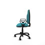 PIQUERAS Y CRESPO Chaise de bureau Algarra, tissu turquoise, accoudoirs fixes