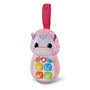 V-Tech Téléphone bébé hippopotame Pop It rose - Jouet d'éveil avec textures, sons éducatifs et mélodies - Téléphone accrocheable pour enfant dès 3 mois - Réf. 80-566857