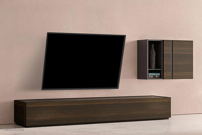 Neomounts WL35-550BL16 Support mural inclinable pour écrans plats TV 42 à 86 pouces (jusqu'à 60 kg), système magnétique pull & release, compatibilité VESA 100x100 à 600x400 mm, Noir