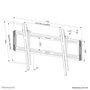 Neomounts WL35-550BL16 Support mural inclinable pour écrans plats TV 42 à 86 pouces (jusqu'à 60 kg), système magnétique pull & release, compatibilité VESA 100x100 à 600x400 mm, Noir