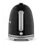 Sweiss KTS9 Bouilloire électrique vintage 1000 W 1 L inox Noir, socle rotatif 360°