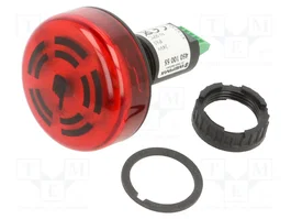 WERMA Avertisseur lumineux-sonore rouge 24VDC Ø22,5mm IP65