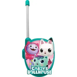 Kids Licensing Talkie-Walkie 2D Gabby's Dollhouse GD00058 - Portée 50 m, Fonctionne avec 3 piles AAA
