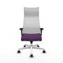 Piqueras y Crespo Chaise de Bureau Albacete XL Violet et Blanc
