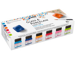 Kreul Set de 6 peintures pour verre et porcelaine Classic Color Living
