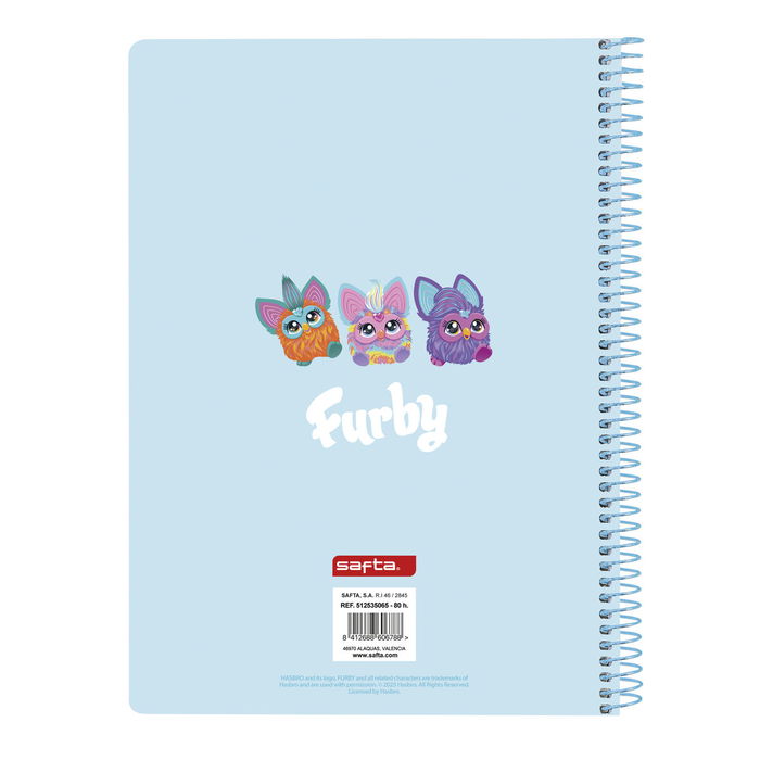 Carnet Furby Bleu ciel A5 80 Volets