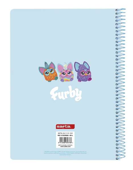 Furby Libreta cuarto - Carnet rigide 80 pages, format 15,5 x 22 x 1 cm - À partir de 3 ans