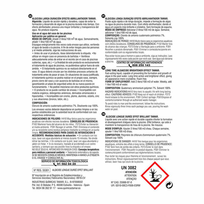 Algaecide EDM 81703 Longue durée 5 L Algaecide EDM 81703 Longue durée 5 L