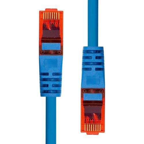 ProXtend Câble Ethernet CAT6 U/UTP 15m Bleu - Conducteurs en aluminium plaqué cuivre (CCA), gaine PVC, renforcé