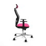 Piqueras y Crespo Chaise de Bureau avec Appui-tête Jorquera 1D086N2 Rose