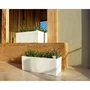 Artevasi Jardinière Rimini 20 x 51 x H 20 cm - 17 Litres - Design Contemporain en Plastique Gris Anthracite avec Holes de Drainage