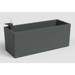 Artevasi Jardinière Rimini 20 x 51 x H 20 cm - 17 Litres - Design Contemporain en Plastique Gris Anthracite avec Holes de Drainage