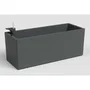 Artevasi Jardinière Rimini 20 x 51 x H 20 cm - 17 Litres - Design Contemporain en Plastique Gris Anthracite avec Holes de Drainage