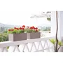 Artevasi Jardinière Rimini 20 x 51 x H 20 cm - 17 Litres - Design Contemporain en Plastique Gris Anthracite avec Holes de Drainage