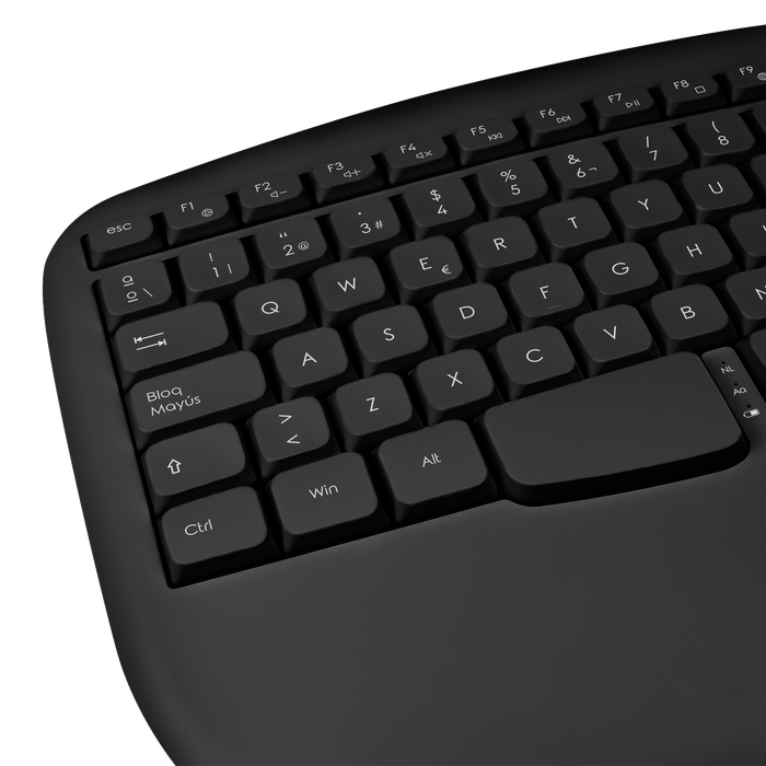 Phoenix technologies K201 Clavier Ergonomique Sans Fil 2.4GHz, 14 Touches Multimédia