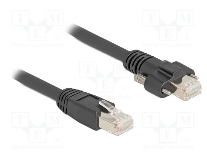 DELOCK Câble Ethernet Patch Cord Cat 6a S/FTP 1m Noir