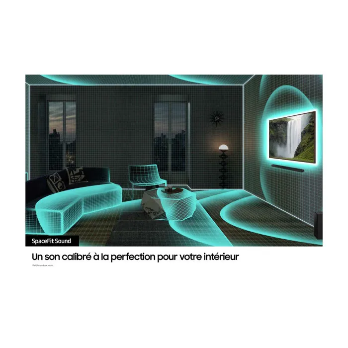 Samsung S-Series HW-S710D/XE - Barre de son 3.1 canaux avec caisson de basses sans fil 6.5" et Dolby Atmos, Bluetooth, Wi-Fi, HDMI eARC - Noir Titane 2024