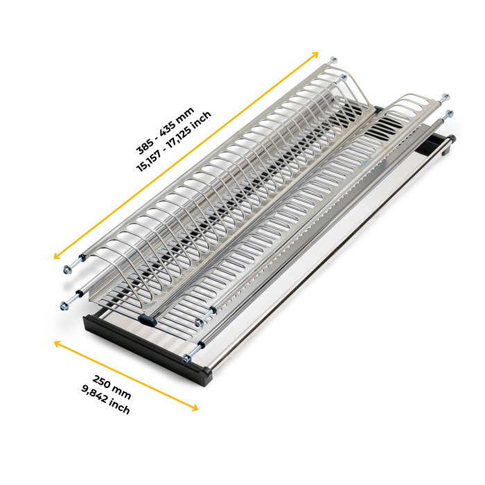 Emuca Égouttoir acier inoxydable Drynox, module 450mm, acier inoxydable