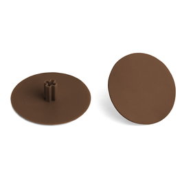 HERRAJES ALK Tapa embellisseuse Allen 6 ø40mm pivot de 8mm finition marron