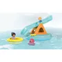 PLAYMOBIL 71687 - Ilôt avec Toboggan Aquatique, Jouet de Bain pour Enfants Dès 18 Mois, avec Personnages et Accessoires