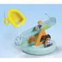 PLAYMOBIL 71687 - Ilôt avec Toboggan Aquatique, Jouet de Bain pour Enfants Dès 18 Mois, avec Personnages et Accessoires