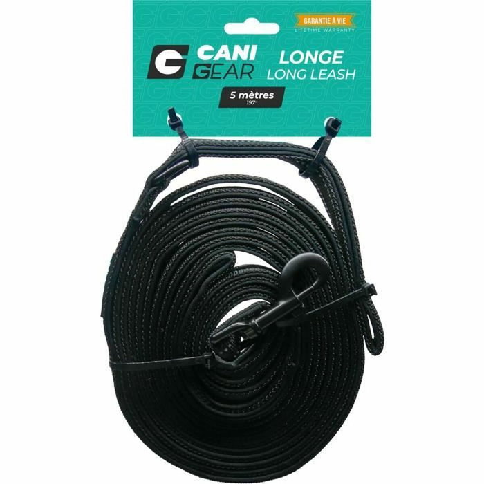 Cani C Gear Longe pour chien 5 m Noir et Turquoise