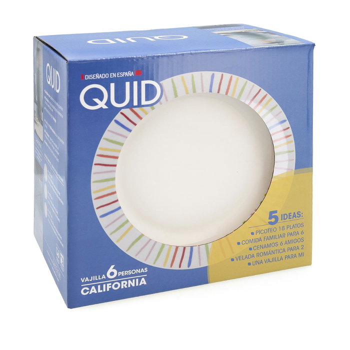 Quid Vaisselle Porcelaine California 18 Pièces - 6 Personnes