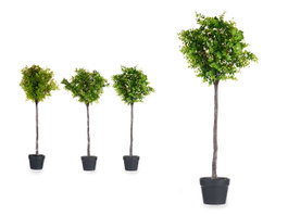 Ibergarden Arbre Fougère Vert Assortis 35x96x16 cm Plastique Noir/Vert (Set de 3)